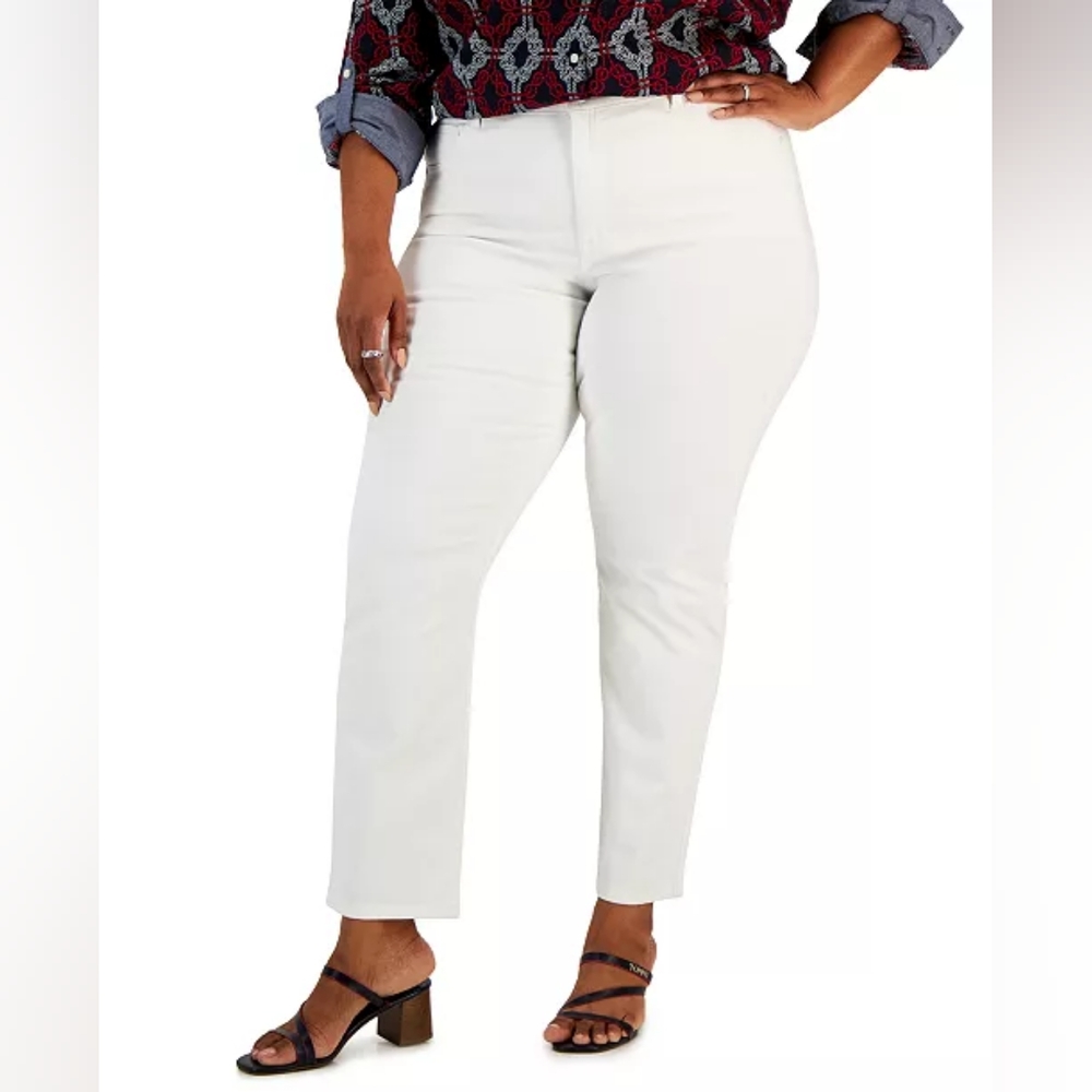 Style & Co Bright White Denim Jeans Woman's Size 14L